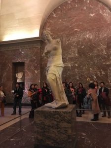 Statue of Aphrodite of Milo in Louvre