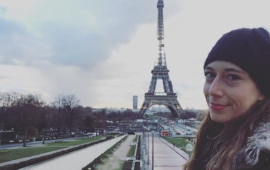 Selfie con la Tour Eiffel nel mio viaggio a Parigi
