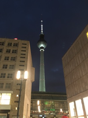 Television Tower of Berlin seen from Alexanderplatz