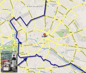 Tracing the route of the Berlin Wall
