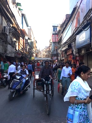 Market in Chandni Chowk of Delhi
