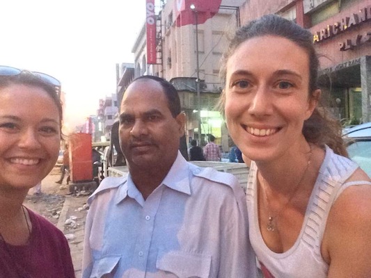 Selfie with our driver Vishnu in Delhi