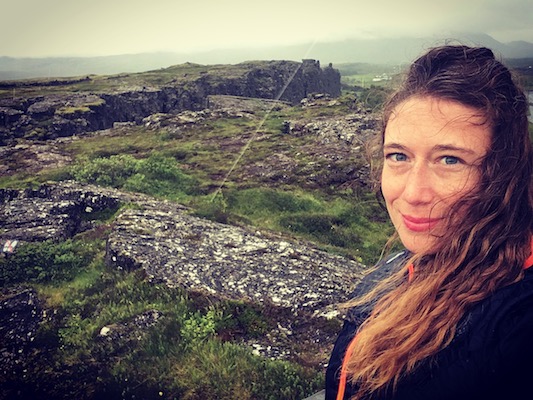 At Thingvellir Park in my travel to Iceland