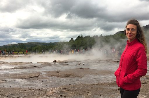 Me at the Geyser Field in one of the day trips from Reykjavik in Iceland