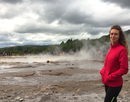 Me at the Geyser Field in one of the day trips from Reykjavik in Iceland