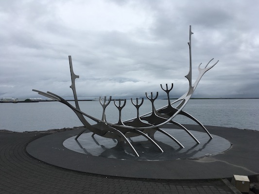Sculpture of Sun Voyager in Reykjavik