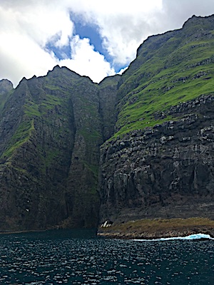 Cliffs on our puffin sighting tour at the Faroe Islands