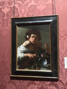 Boy bitten by a Lizard by Caravaggio n the National Gallery of London