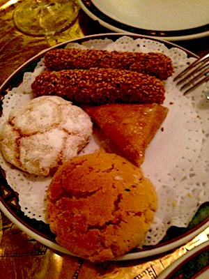 Tray of gateaux marocains