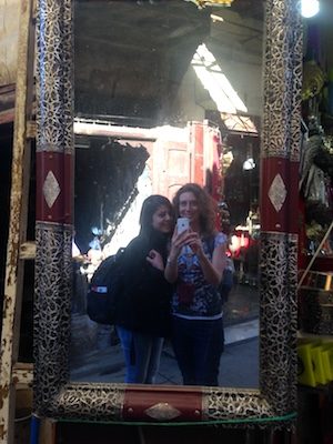 Mirrors in the souk of the Medina of Fes