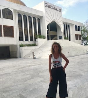 At the Grand Friday Mosque in Male Maldives