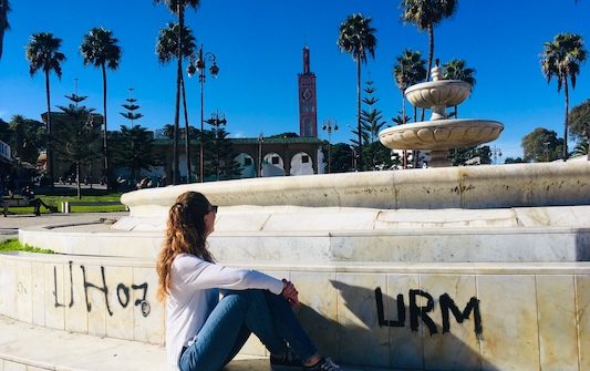 Me at Grand Socco, one of the things to do in Tangier