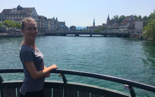 Things to do in Zurich: enjoying the view of the lake from the bridge