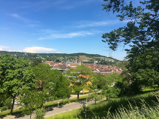 The view of Winterthur from Rosengarten