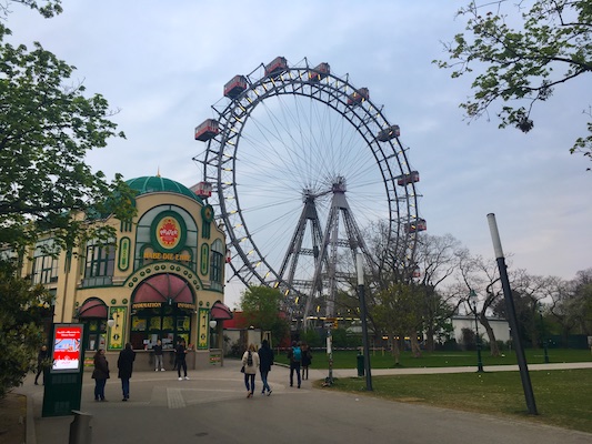The Ferris wheel of Prater, another main tourist attraction in Vienna
