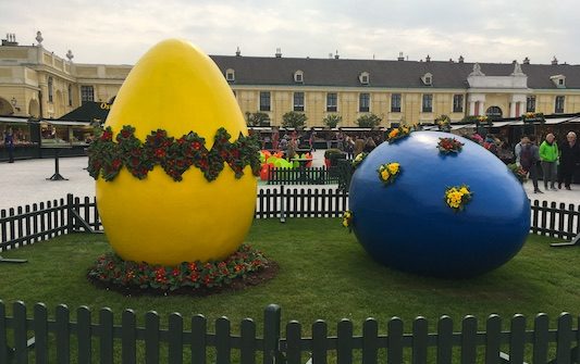 Mercato di Pasqua a Schonbrunn a Vienna