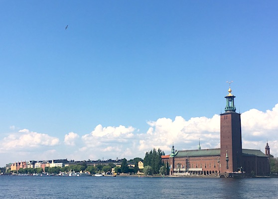 Municipio di Stoccolma visto dall'Isola dei Cavalieri