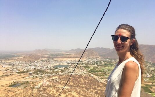 Things to do in Pushkar India: view of the city from Savitri Temple