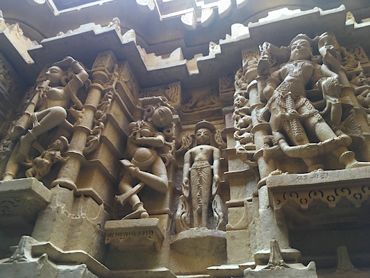 Carvings of statues in Jain Temples of Jaisalmer