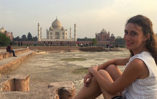 View of the Taj Mahal from the Moon Garden, one of the things to do in Agra