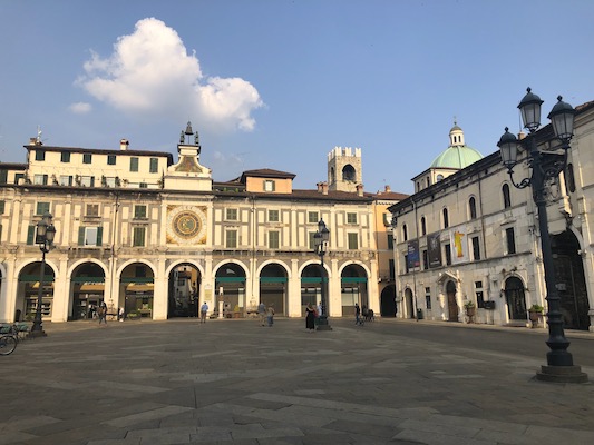 The clocktower in Piazza della Loggia in Brescia
