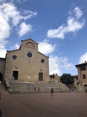 Facade of the Cathedral of San Gimignano