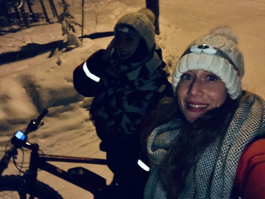 Escursione in bicicletta elettrica nella Lapponia Finlandese